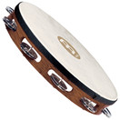 Meinl Percussion Headed Wood Tambourine, Steel Jingles, TAH1AB