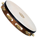 Meinl Percussion Headed Wood Tambourine, Brass Jingles, TAH1BAB
