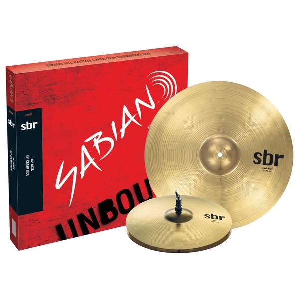 Sabian SBR Cymbal 2-Pack, 14'' Hi-Hats, 18'' Crash Ride Cymbals