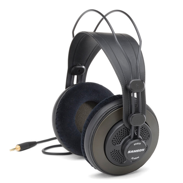 Samson SR850 Pro Studio Headphones, Front Angled Left