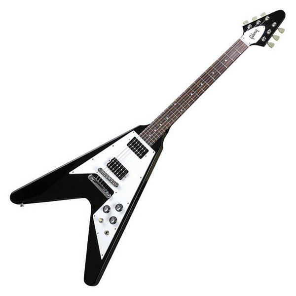 Gibson 1968 (2008) Flying V, Ebony, Monster Trainer Pack at Gear4music