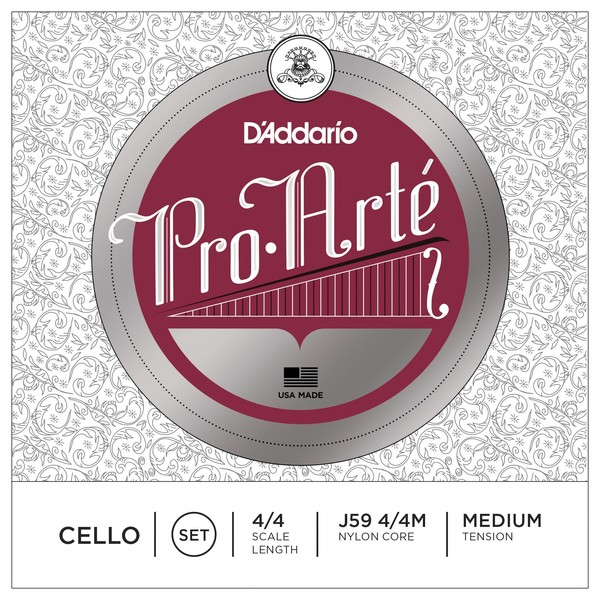 D'Addario Pro-Arte Cello 4/4 Scale Medium Tension Set