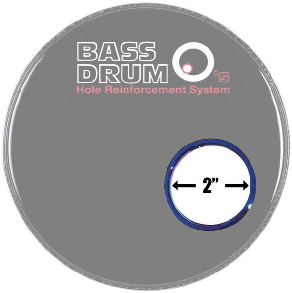 Bass Drum O's 2" Sound Hole Rings, Blue - Fitted