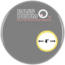 Bass Drum O's Aro del orificio de sonido lat&oacute;n 4''