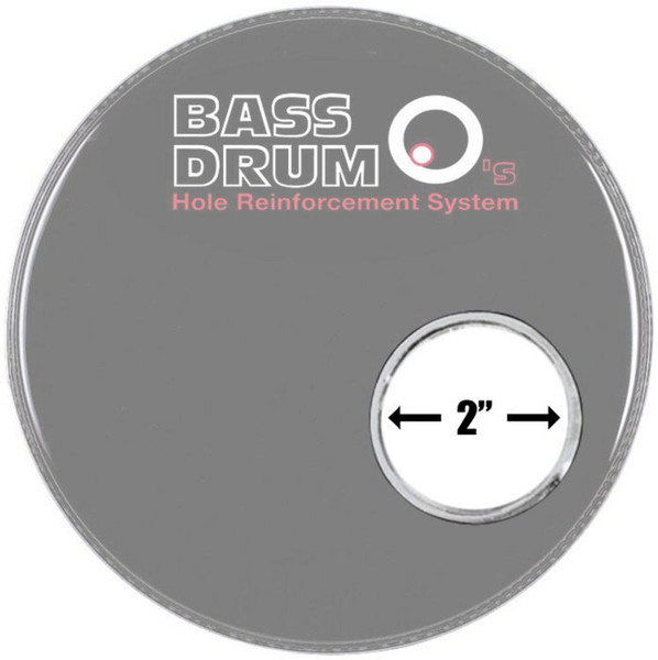 Bass Drum O's 2" Sound Hole Rings, Chrome - Fitted