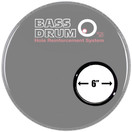 Bass Drum O's Sound Hole Ring Black 6''