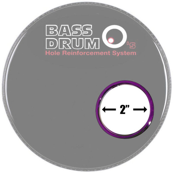 Bass Drum O's 2" Sound Hole Rings, Purple - Fitted