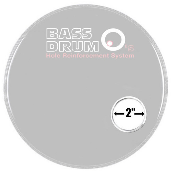 Bass Drum O's 2" Sound Hole Rings, White - Fitted