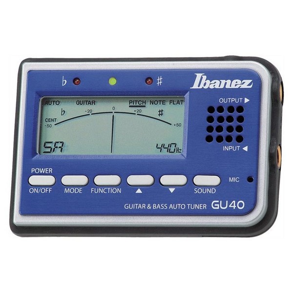 Ibanez GU40 Guitar/Bass Tuner, Blue