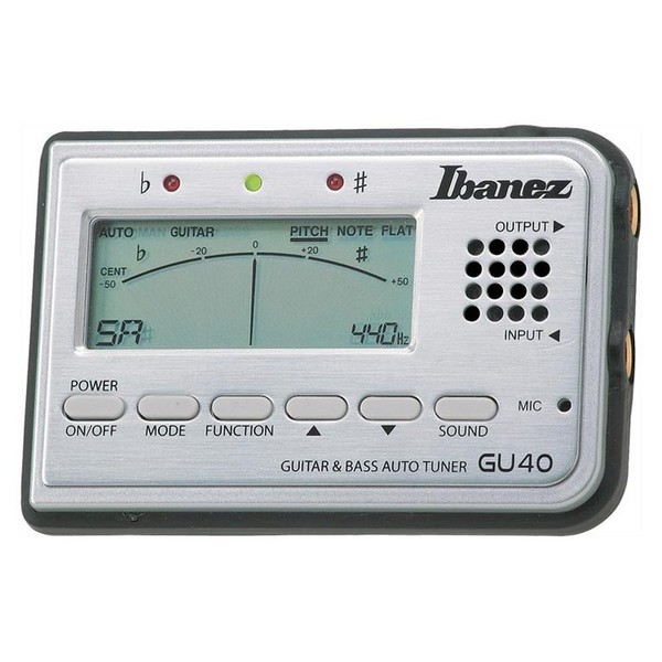 Ibanez GU40 Guitar/Bass Tuner, Silver