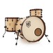 SJC Drums Custom 3 Piece Shell Pack, Natural Satin Stain, Wood Hoops