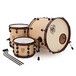 SJC Drums Custom 3 Piece Shell Pack, Natural Satin Stain, Wood Hoops