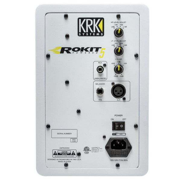KRK Rokit RP5 G3 Active Monitor (White), Single