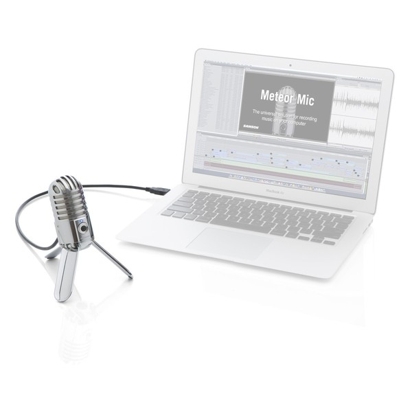 Samson Meteor USB Studio Microphone - Mic Angled (Laptop Not Included)