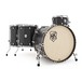 SJC Drums Tour Series 4 Piece Shell Pack , Black Stain, Chrome HW