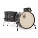 SJC Drums Tour Series 4 Piece Shell Pack, Black Stain, Black HW