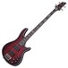 Schecter Hellraiser Extreme-4 Bass Guitar, Crimson Red Burst