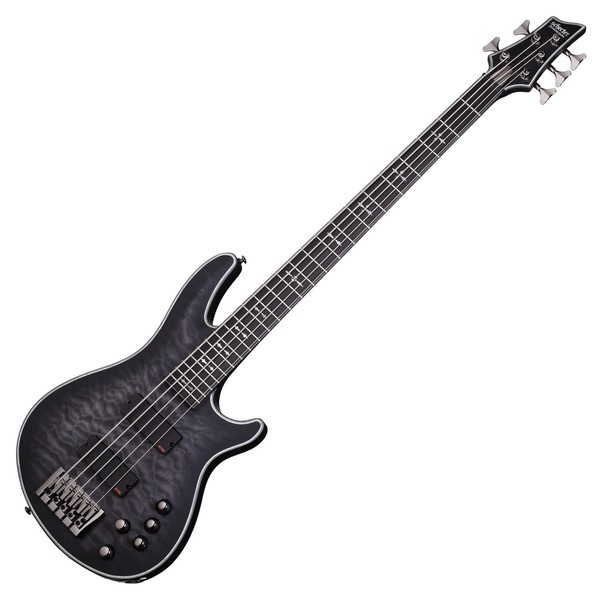 Schecter Hellraiser Extreme-5 Bass Guitar, See-Thru Black