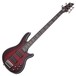 Schecter Hellraiser Extreme-5 Bass Guitar, Crimson Red Burst