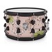 SJC Drums Custom 14x7 Snare Drum, Floral Design w/ Black HW