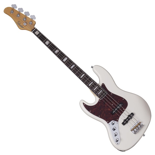 Schecter Diamond-J Plus Left Handed Bass Guitar, Ivory