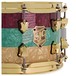 SJC Drums Striped Series 14 x 7 Snare Drum, Seafoam, Red & Aged Pearl