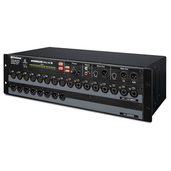 PreSonus StudioLive RML16AI Rack Mount Digital Mixer - Angled