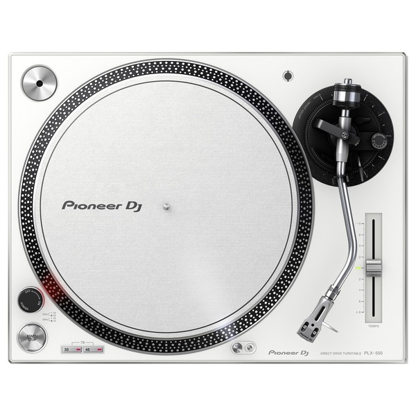 Pioneer PLX-500 Direct Drive Turntable, White - Top