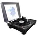Pioneer PLX-500 Direct Drive Turntable - Angled With Cover (Vinyl Not Included)