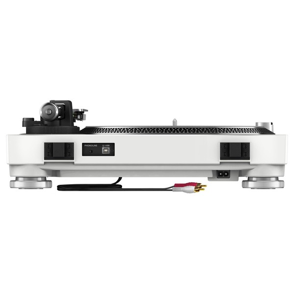 Pioneer PLX-500 Direct Drive Turntable, White - Rear