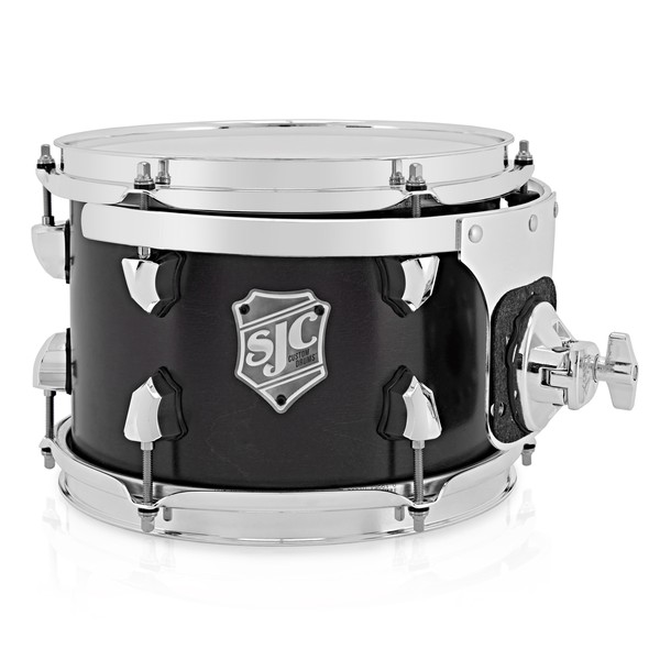 SJC Drums Tour Series 10x7 Add-on Tom, Black Satin Stain Chrome HW