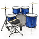 BDK-1 Full Size Starter Drum Kit by Gear4music, Blue