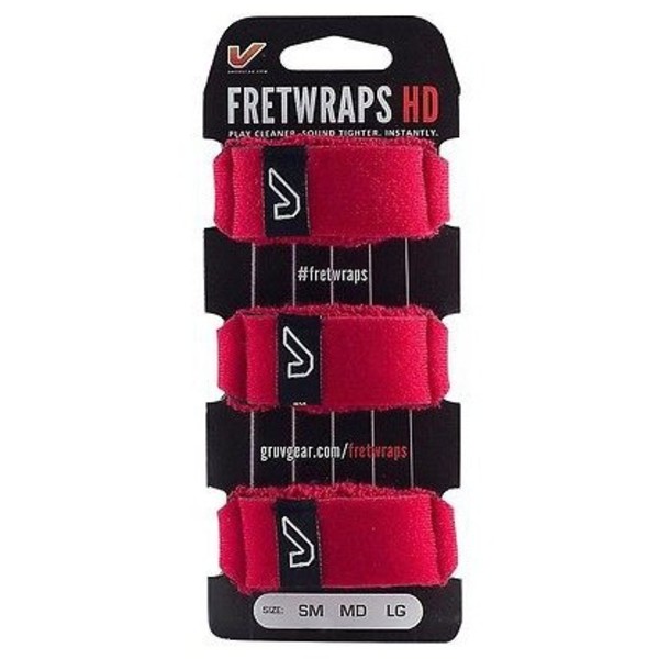 Gruv Gear FretWraps HD Fire 3-Pack Red, Medium