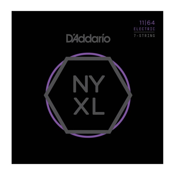 D'Addario NYXL 7-String Nickel Wound Medium, 11-64