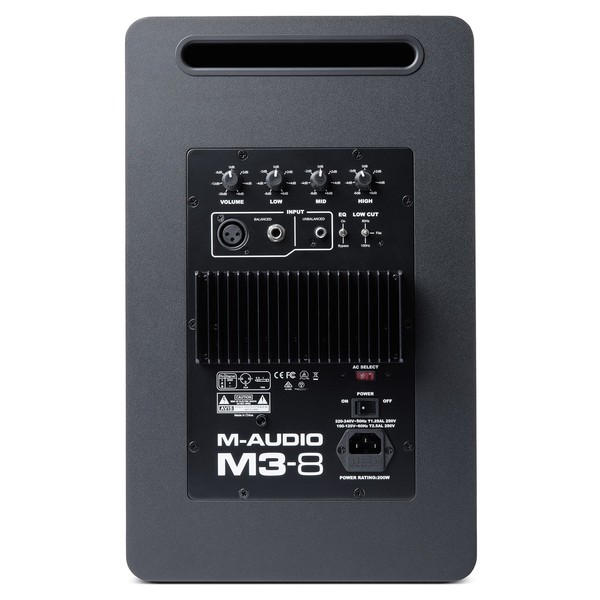 M-Audio M3-8 Studio Monitors, Black - Rear