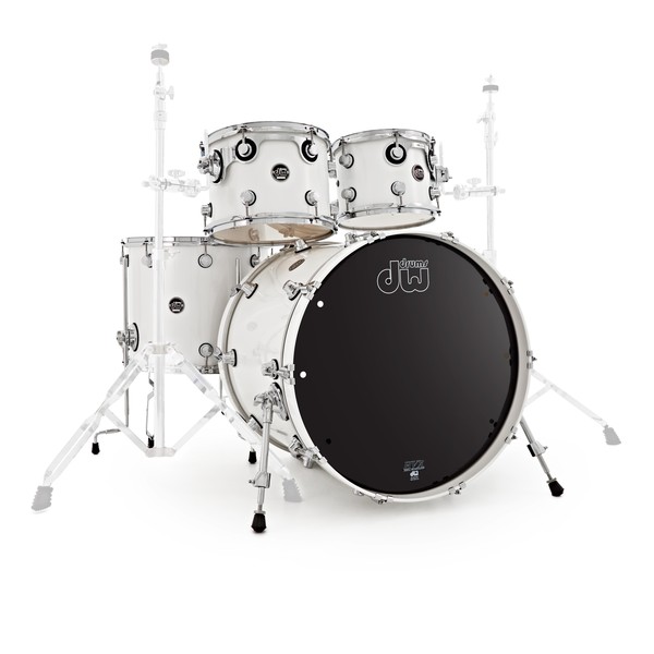 DW Drums Performance Series 22" 4 Piece Shell Pack, White Ice