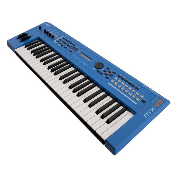 Yamaha MX49 II with Stand and Headphones, Blue - Angled