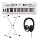 Yamaha MX49 II with Stand and Headphones, White - Composite