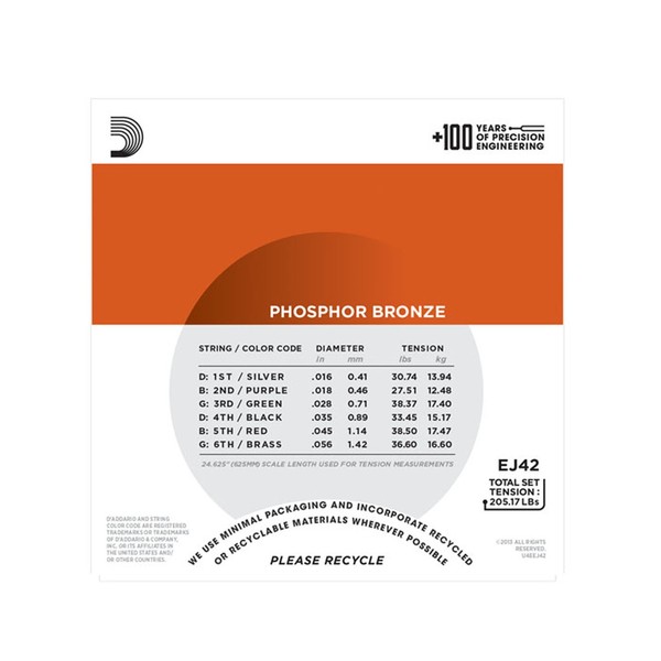 D' Addario Set Resophonic Guitar 16-56