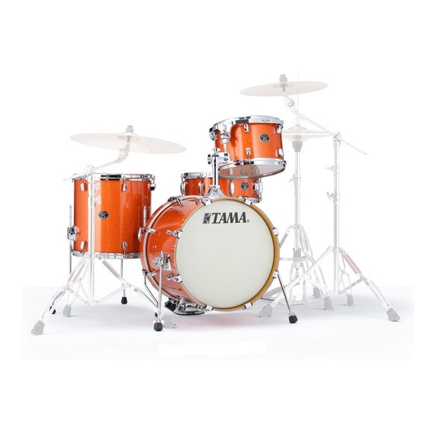 Tama Silverstar 18'' 4 Piece Shell Pack, Bright Orange Sparkle
