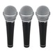 Samson R21 Cardioid Dynamic Vocal Microphone 3-Pack, Front
