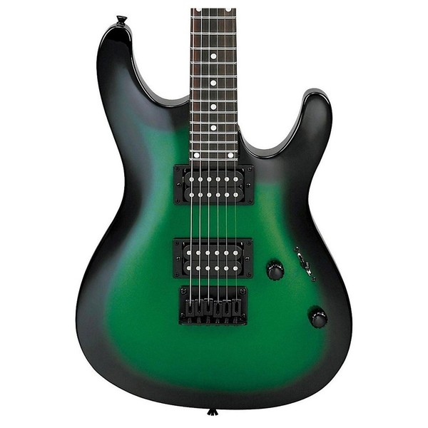 DISC Ibanez GIO GS221 Electric Guitar, Metallic Green Sunburst at