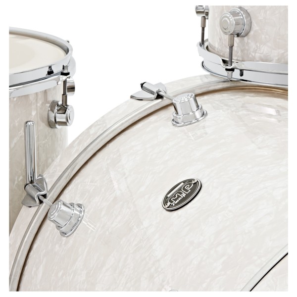 DW Drums Performance Series 22" 3 Piece Shell Pack, White Marine