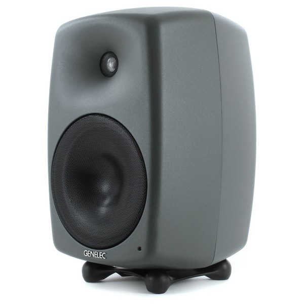 Genelec 8050B Bi-Amped Studio Monitor, Dark Grey (Single) - Angled 2