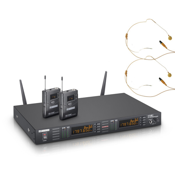 LD Systems Wireless Microphone System with Belt Packs and Headsets