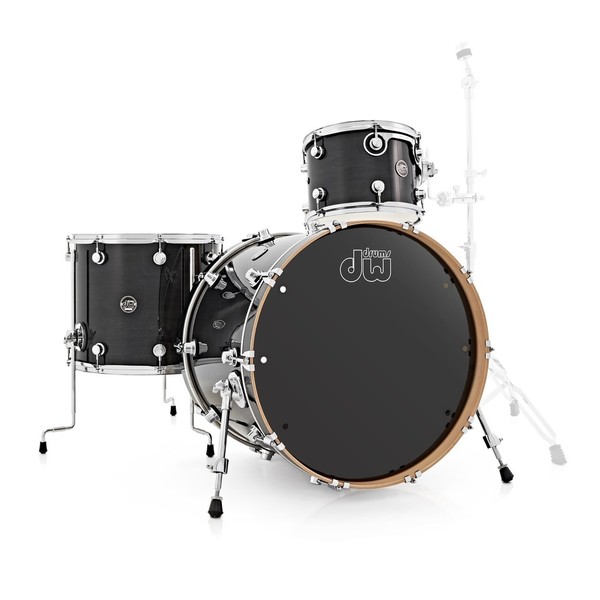 DW Drums Performance Series 20" 3 Piece Shell Pack, Ebony Stain