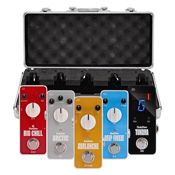 SubZero Micro Guitar Pedal Blues Pack and Pedal Board