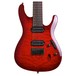 Ibanez S7521QM Electric Guitar, Red Burst