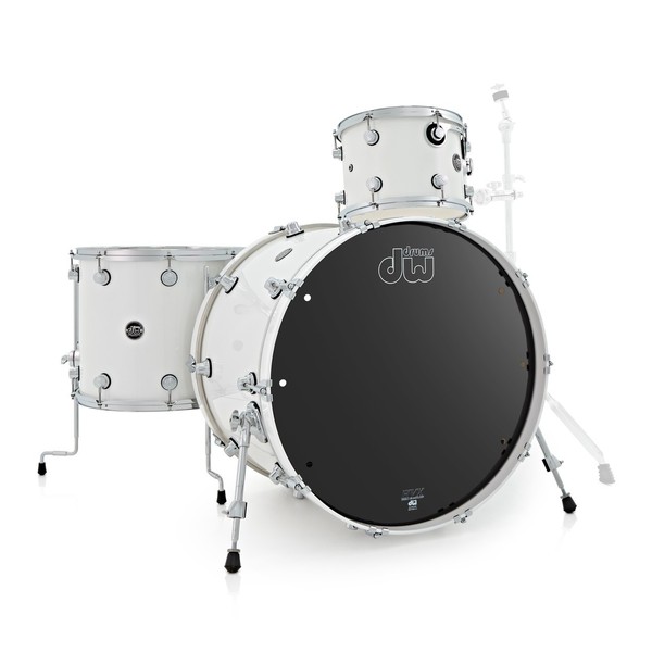 DW Drums Performance Series 22" 3 Piece Shell Pack, White Ice