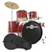 GD-2 Fusion Drum Kit + Practice Pack, Red Sparkle